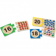Melissa & Doug Self-Correcting Wooden Number Puzzles with Storage Box, 40pc   555346738